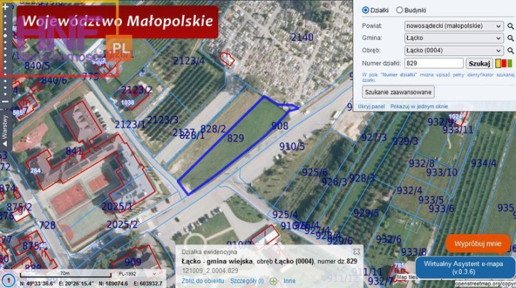 Działka Sprzedaż Łącko 3
