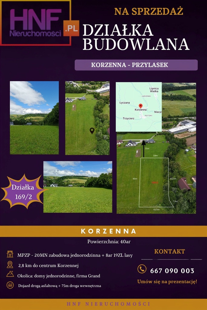 Działka Sprzedaż Korzenna