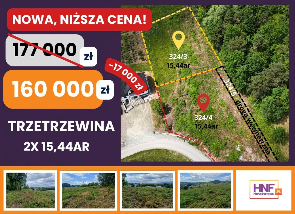 Działka Sprzedaż Trzetrzewina