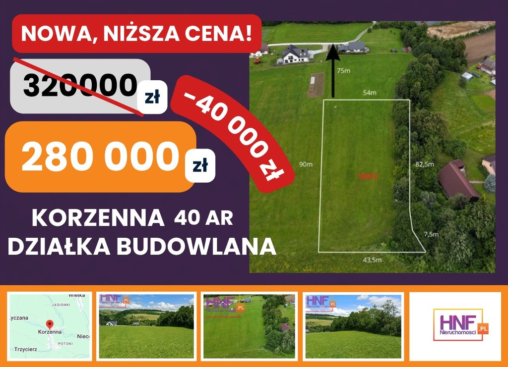 Działka Sprzedaż Korzenna